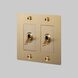 2G Toggle 120-277 Brass Light Switch