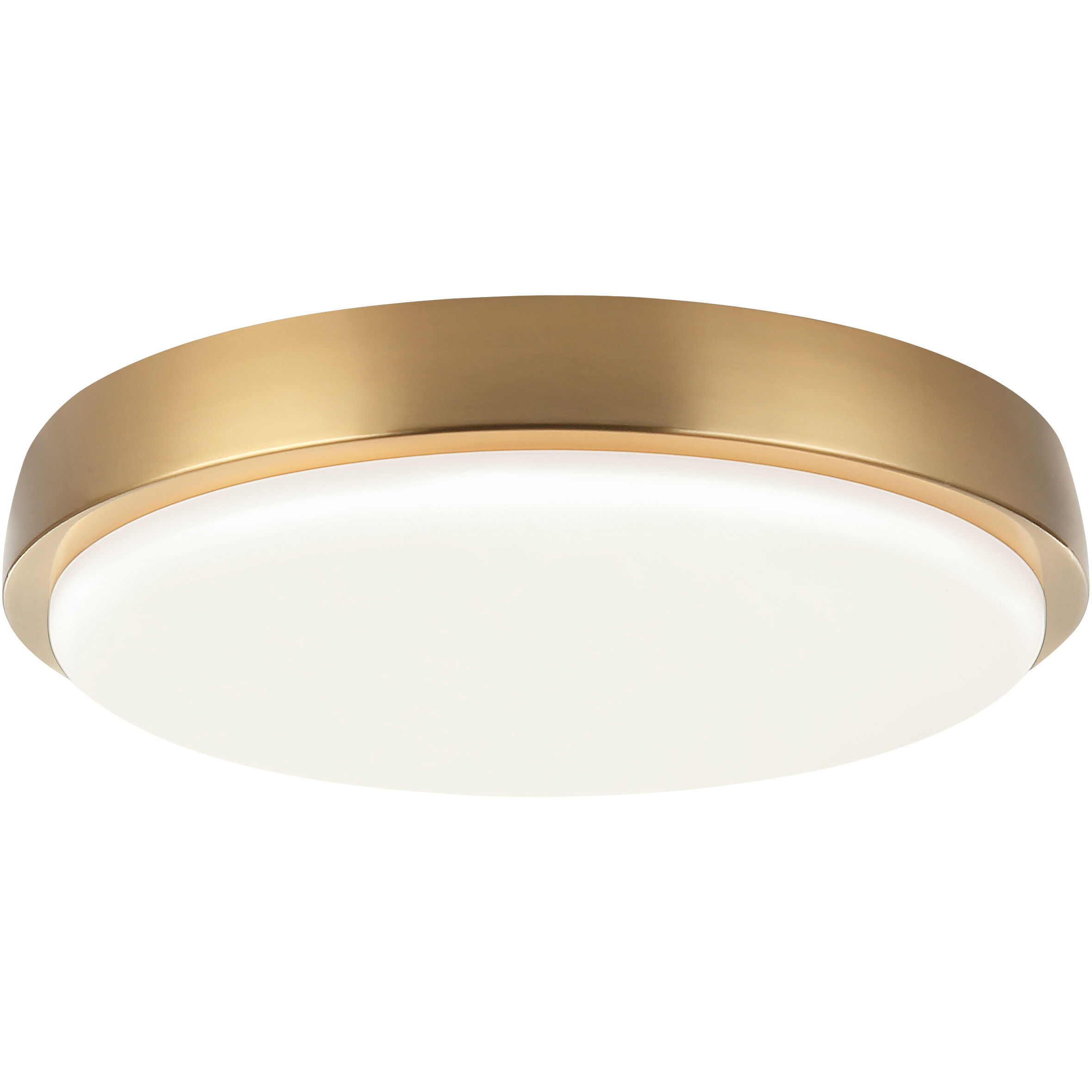 Zane LED 12 inch Aged Gold Brass Flush Mount Ceiling Light