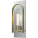 Triomphe 1 Light 5.3 inch Vintage Platinum and Modern Brass ADA Sconce Wall Light in Vintage Platinum/Modern Brass