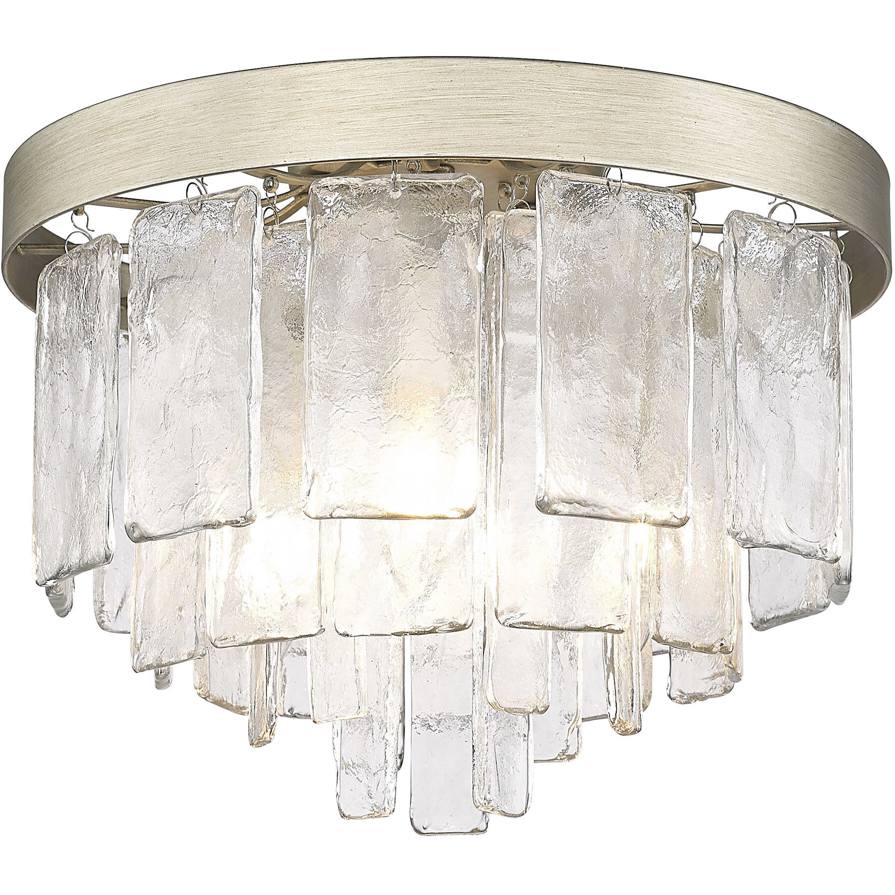 Ciara 3 Light 13 inch White Gold Flush Mount Ceiling Light