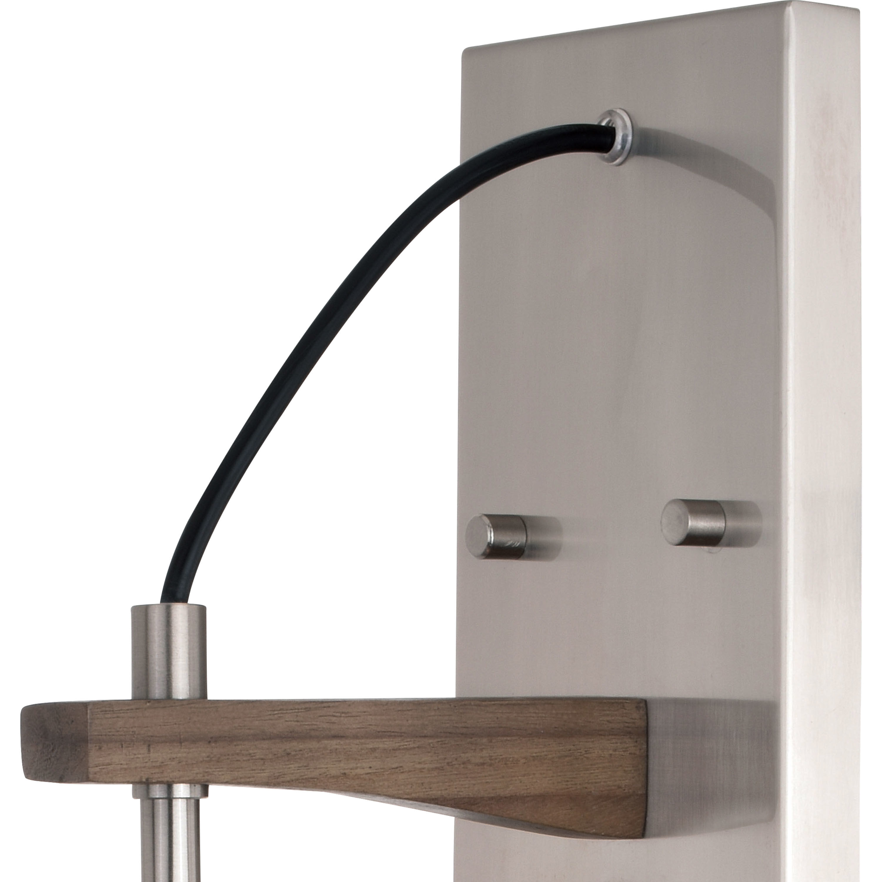 Avondale LED 6 inch Satin Nickel and Dark Sycamore Wall Light