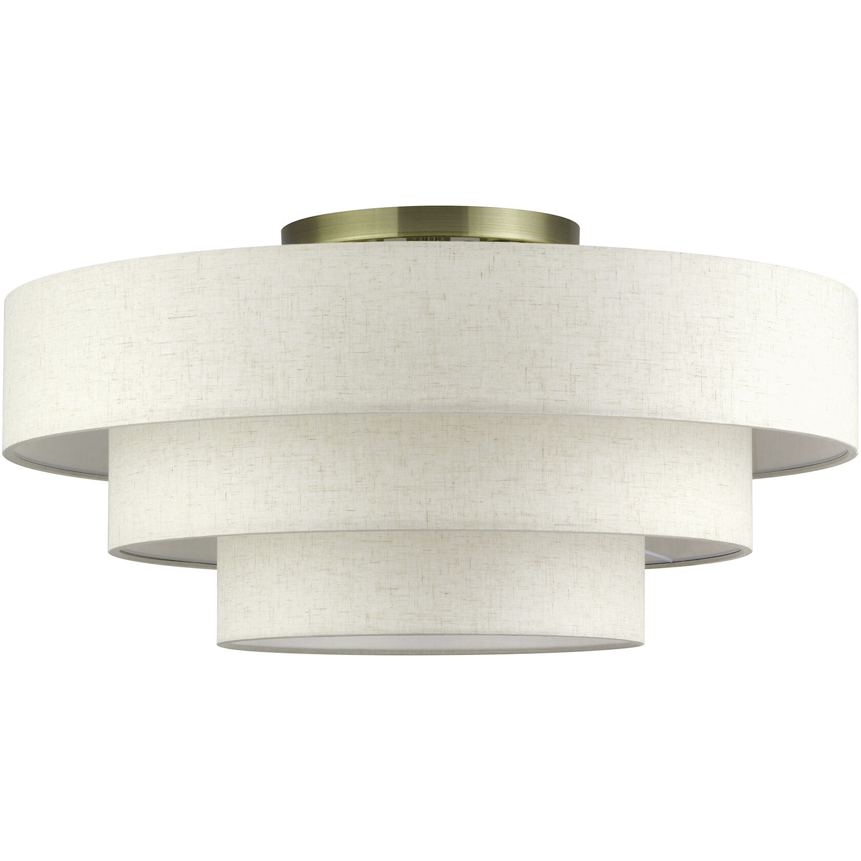 Manorwood 5 Light 28 inch Antique Brass Semi Flush Mount Ceiling Light, Extra Large