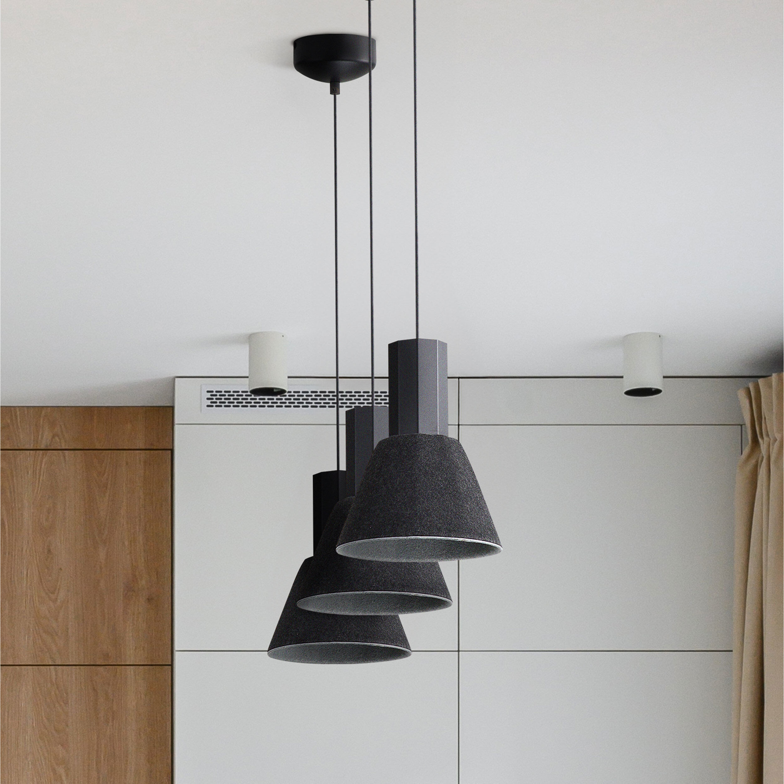 Faroe Pendant Ceiling Light in Matte Black