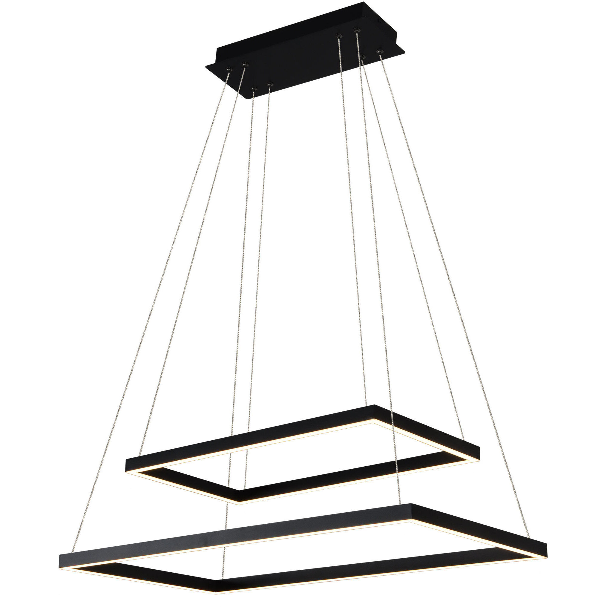 Atria Duo 17.25 inch Black Chandelier Ceiling Light