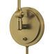 Aidan 5.5 inch Aged Brass Swingarm Sconce Wall Light, Moveable