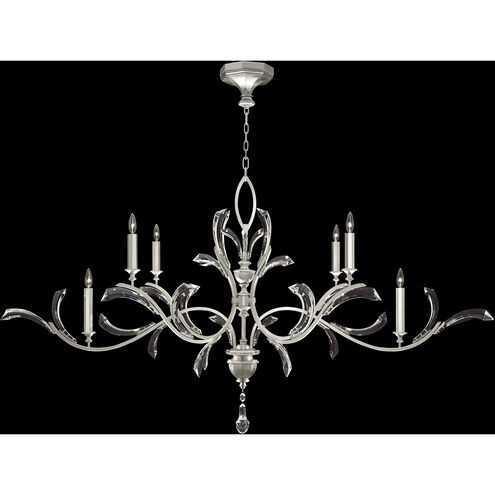 Beveled Arcs 6 Light 74 inch Silver Chandelier Ceiling Light in Silver Leaf