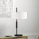 Fitzgerald 26.5 inch 100.00 watt Matte Black with White Task Table Lamp Portable Light