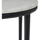 Veroia 19.68 X 14.96 inch Matte Black and White Side Table