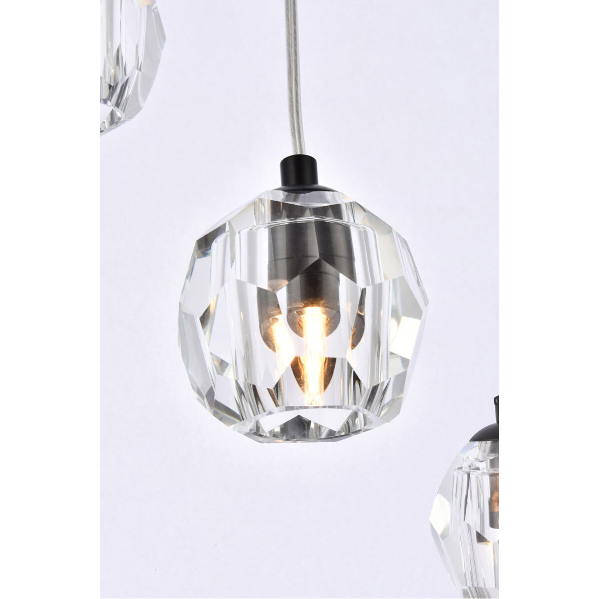 Eren 5 Light 11.8 inch Black Pendant Ceiling Light