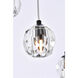 Eren 5 Light 11.8 inch Black Pendant Ceiling Light