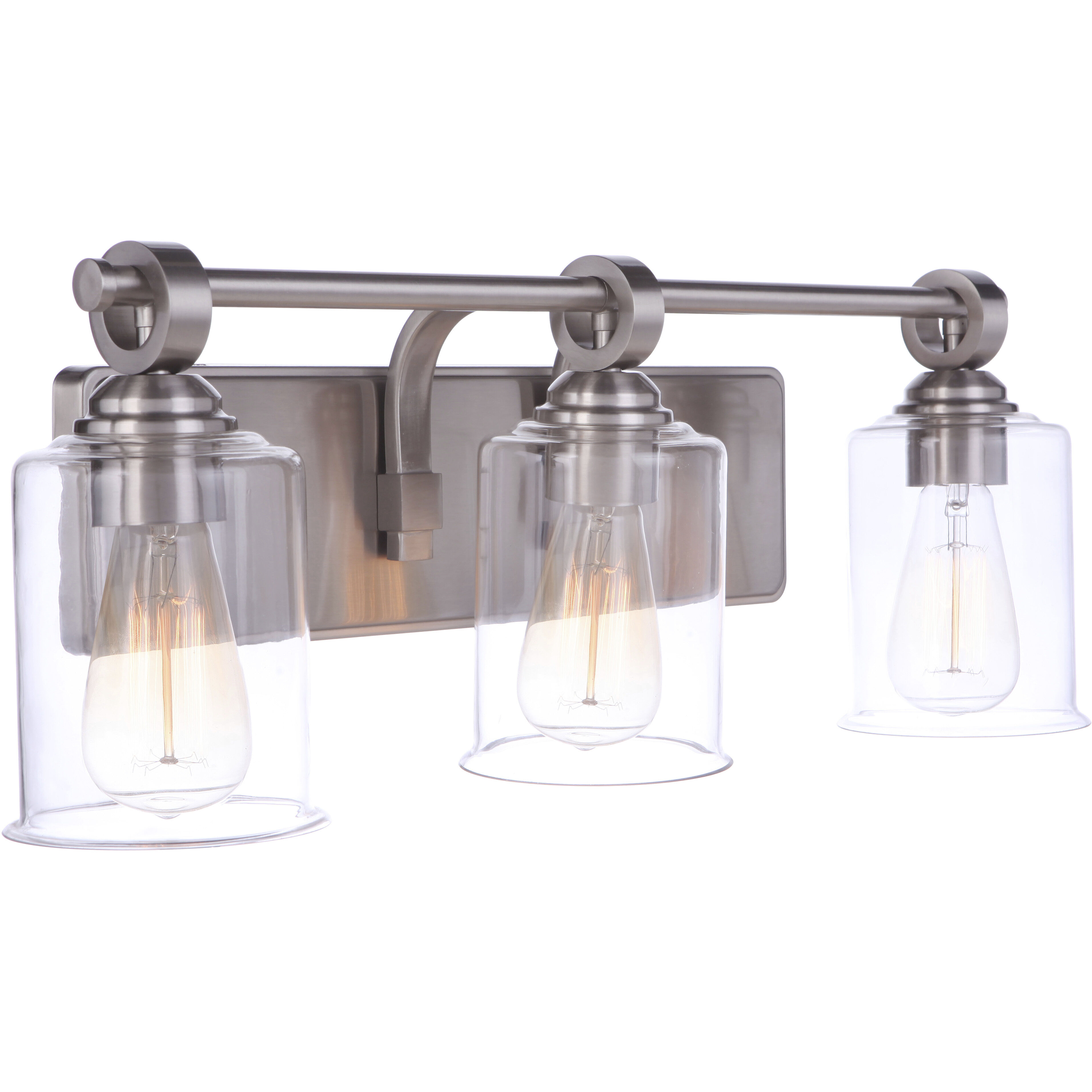 Romero 3 Light 24 inch Brushed Polished Nickel Vanity Light Wall Light