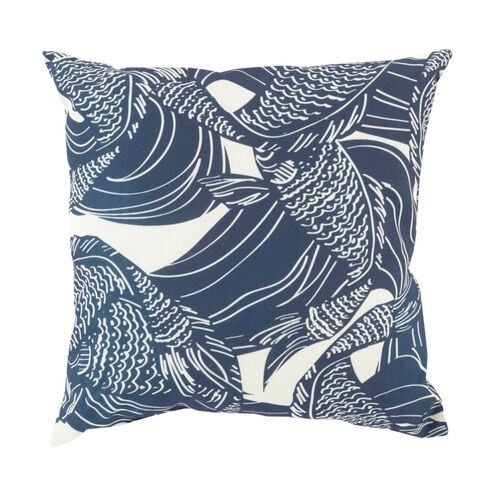 Chatham 18 X 18 inch Navy and Off-White Outdoor Throw Pillow