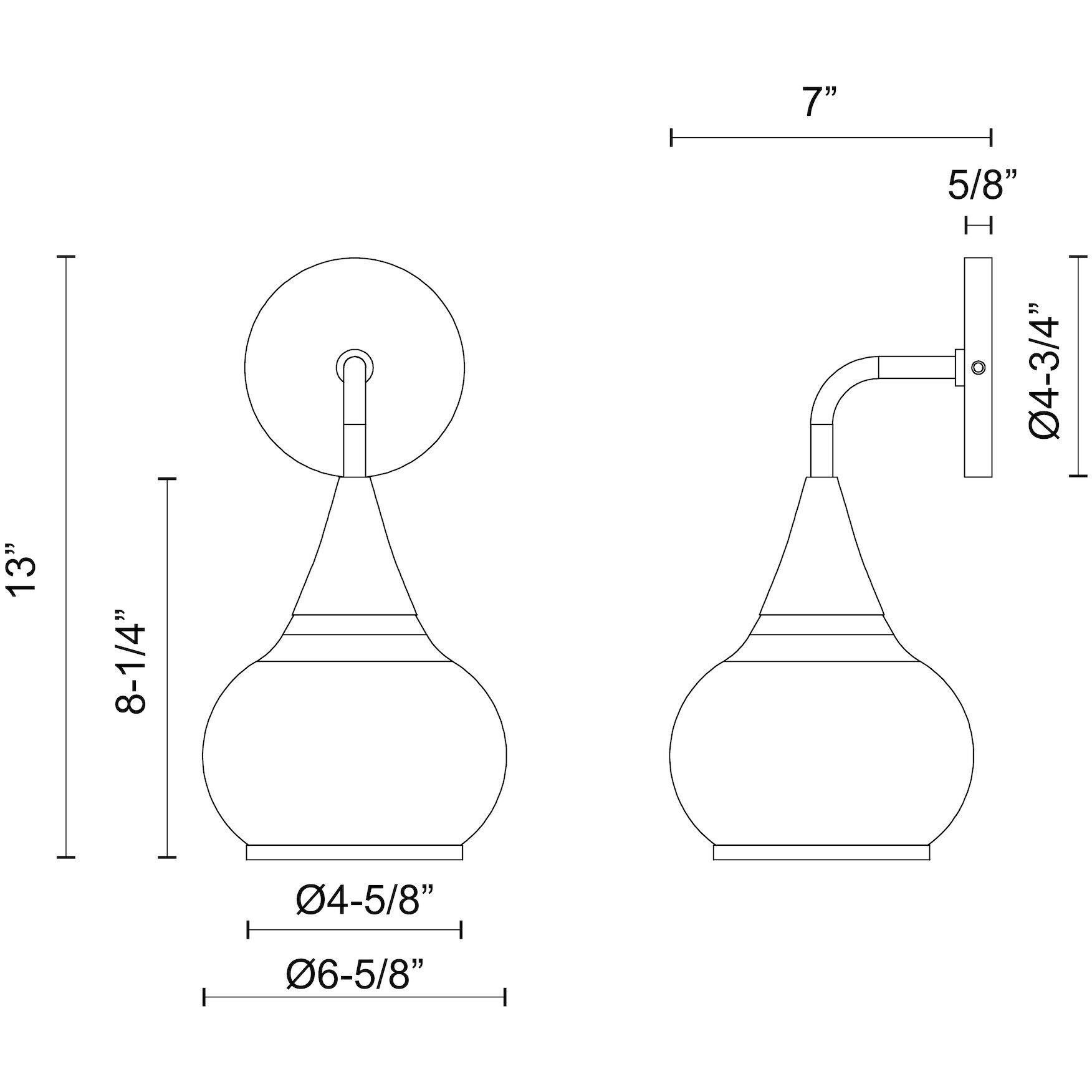 Alora Mood Hazel Wall/Vanity Light Wall Light in Aged Gold, Matte Opal Glass