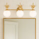 Palma 3 Light 24 inch Heritage Brass Vanity Light Wall Light