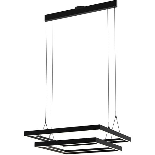 Athena 2 Light 32 inch Satin Brushed Black Pendant Ceiling Light