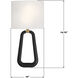 Jori Bath Wall Light in Aged Brass and Matte Black