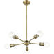 Lansdale 5 Light 19 inch Antique Brass with Bronze Accents Chandelier Ceiling Light