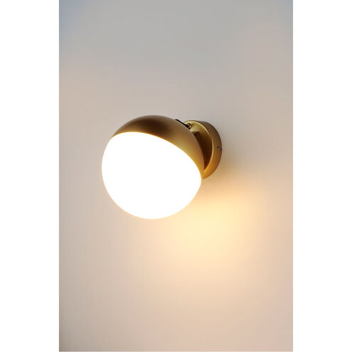 Half Moon LED 7.75 inch Metallic Gold Wall Sconce Wall Light