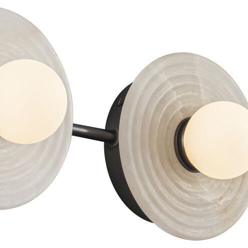 Dahlia LED 6 inch Urban Bronze Bath Vanity Light Wall Light in Urban Bronze and Alabaster