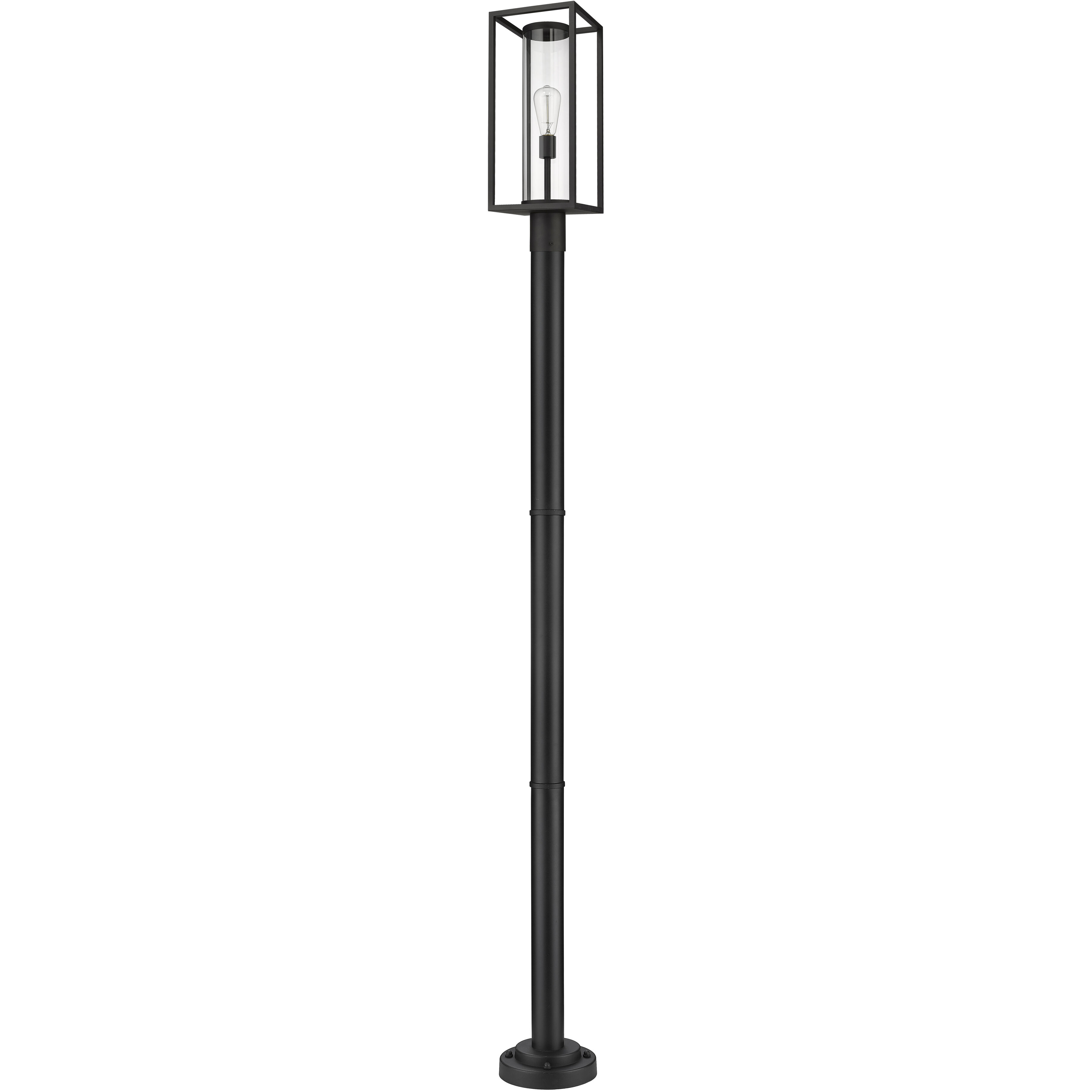 Dunbroch 1 Light 95.5 inch Black Outdoor Post Mounted Fixture