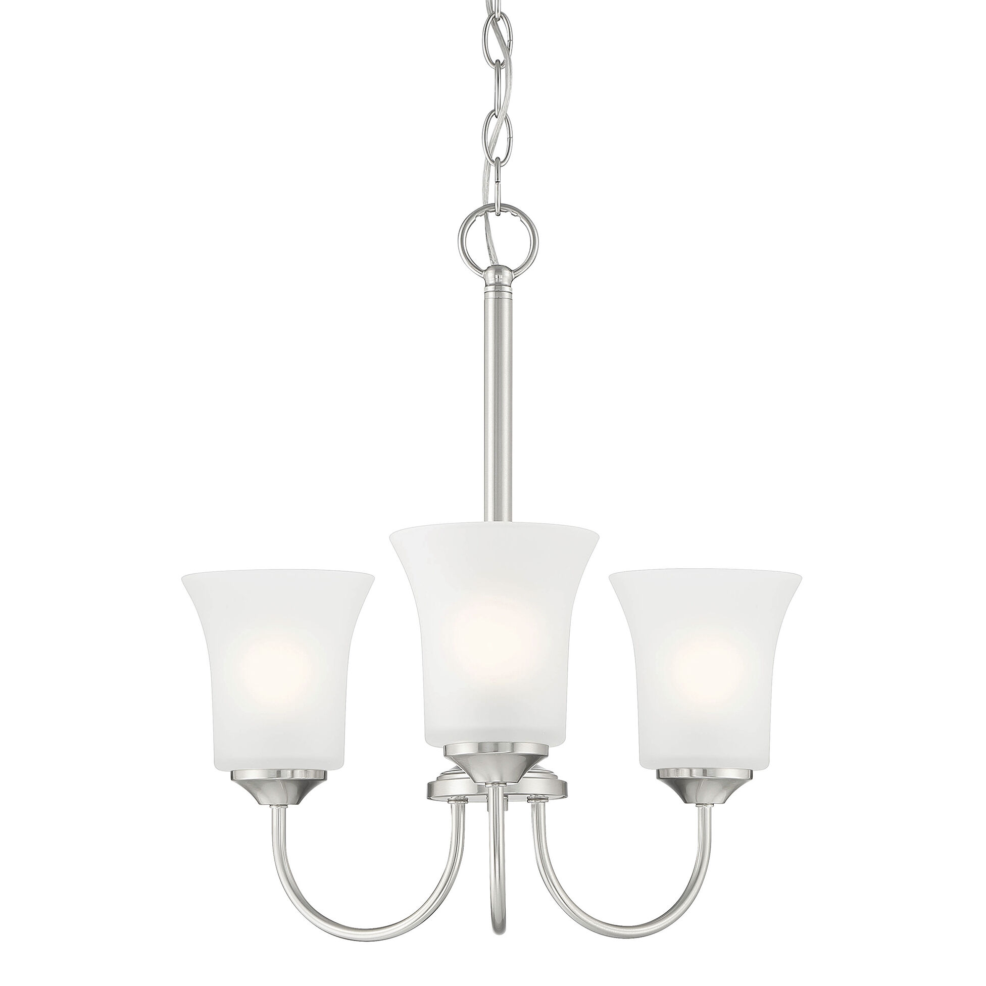 Bronson 3 Light 18 inch Brushed Nickel Chandelier Ceiling Light