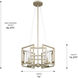 Marco Pendant Ceiling Light in White Gold