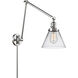 Large Cone 30 inch 3.50 watt Polished Chrome Swing Arm Wall Light, Franklin Restoration