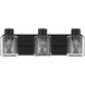 Rori 3 Light 20.25 inch Flat Black Vanity Light Wall Light