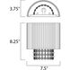 Spiral 1 Light 7.5 inch Polished Chrome ADA Wall Sconce Wall Light