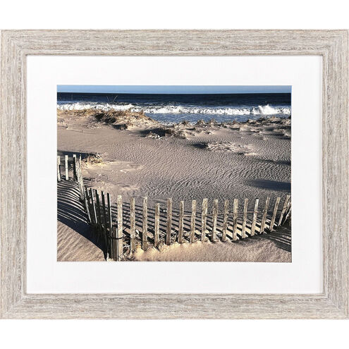 Dunes and Sea Blue and Beige and Brown Framed Art