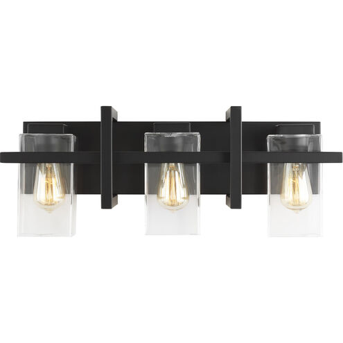 Mitte 3 Light 24 inch Midnight Black Wall Bath Fixture Wall Light