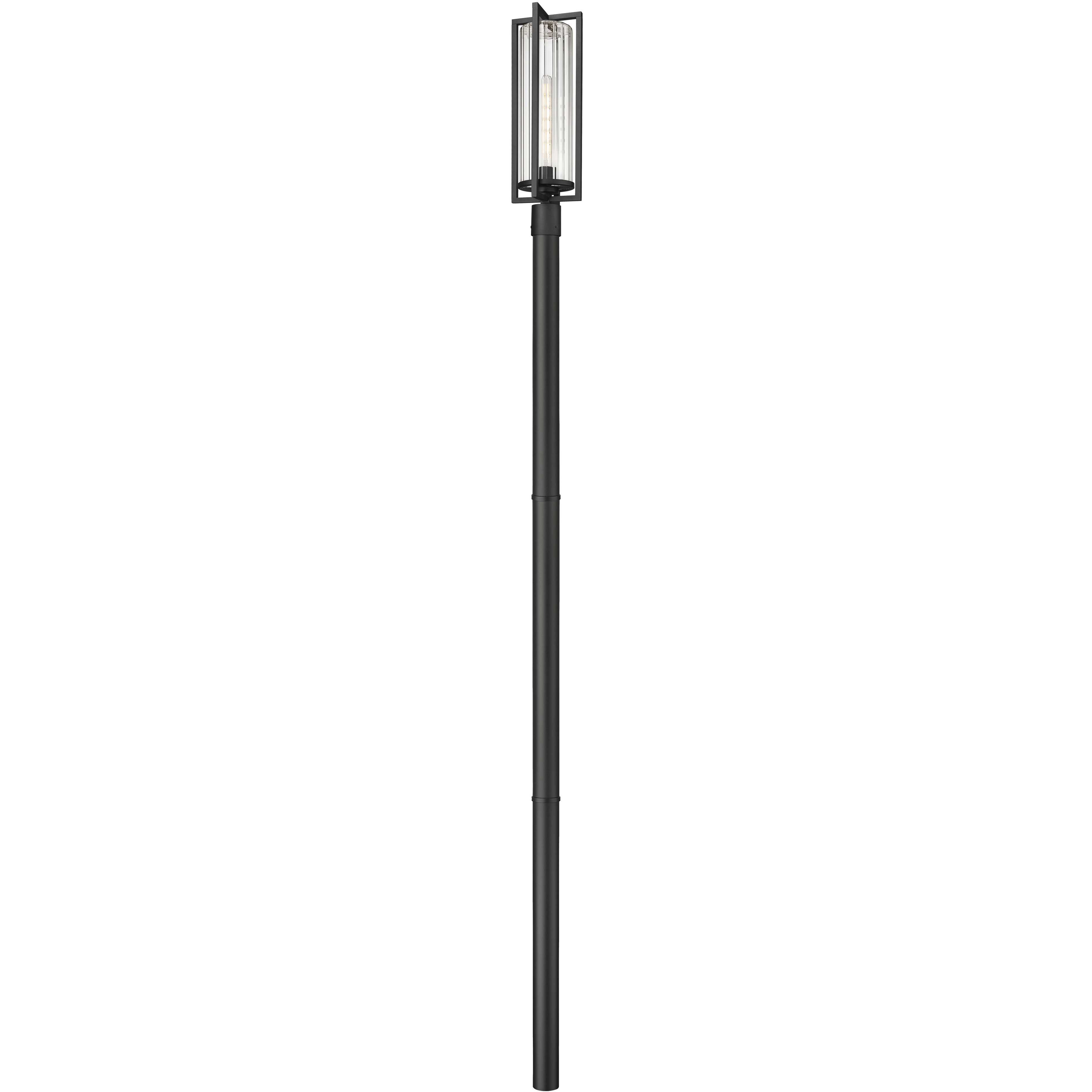 Aura 1 Light 119.75 inch Black Outdoor Post Mounted Fixture in G9