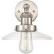 English Pub 1 Light 10 inch Satin Nickel Vanity Light Wall Light