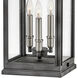 Sutcliffe LED 18 inch Aged Zinc with Antique Nickel Outdoor Pier Mount Lantern