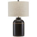 London 27.5 inch 150 watt Black and Gold Table Lamp Portable Light