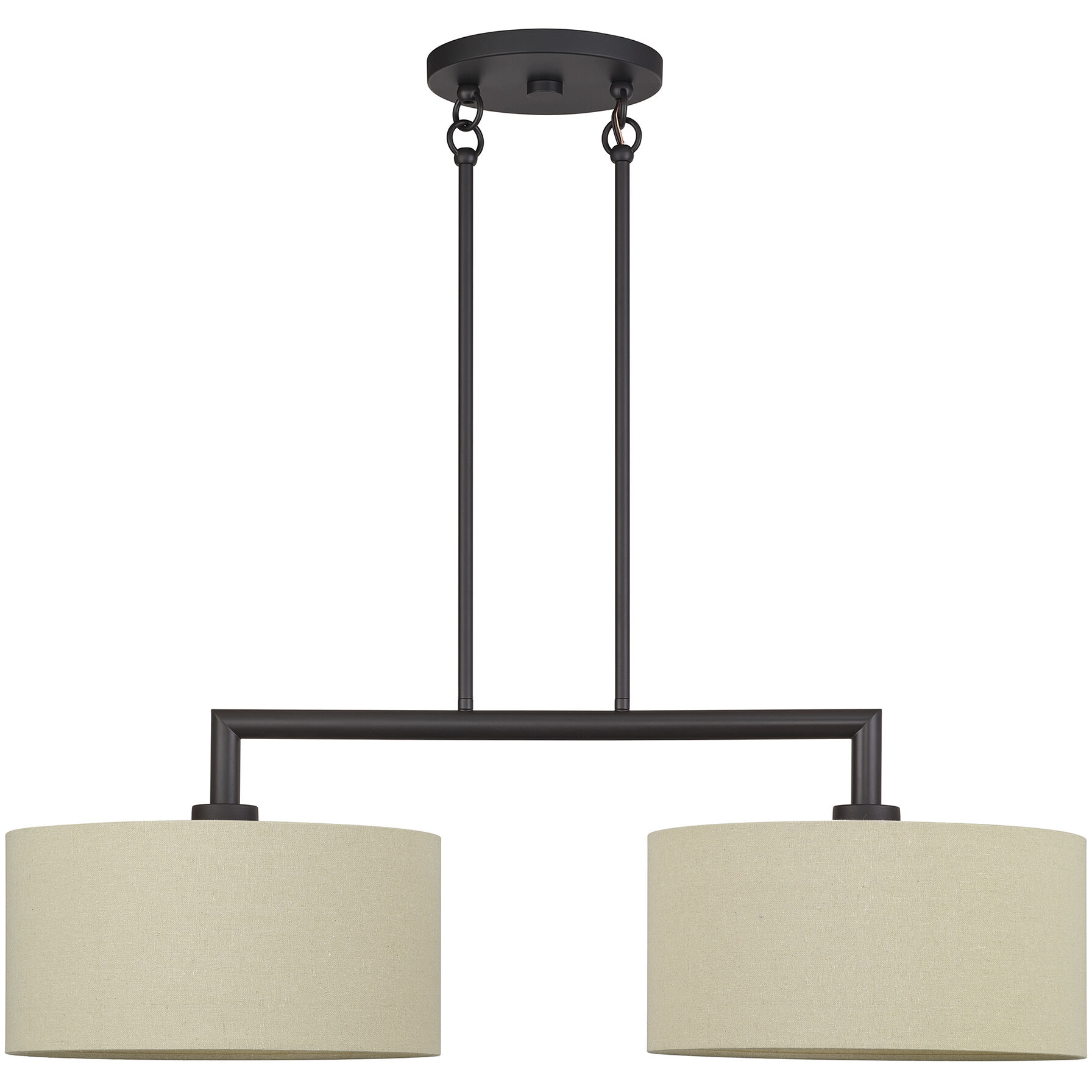 Bellingham 2 Light 35 inch Bronze Linear Chandelier Ceiling Light, Large