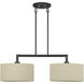 Bellingham 2 Light 35 inch Bronze Linear Chandelier Ceiling Light, Large