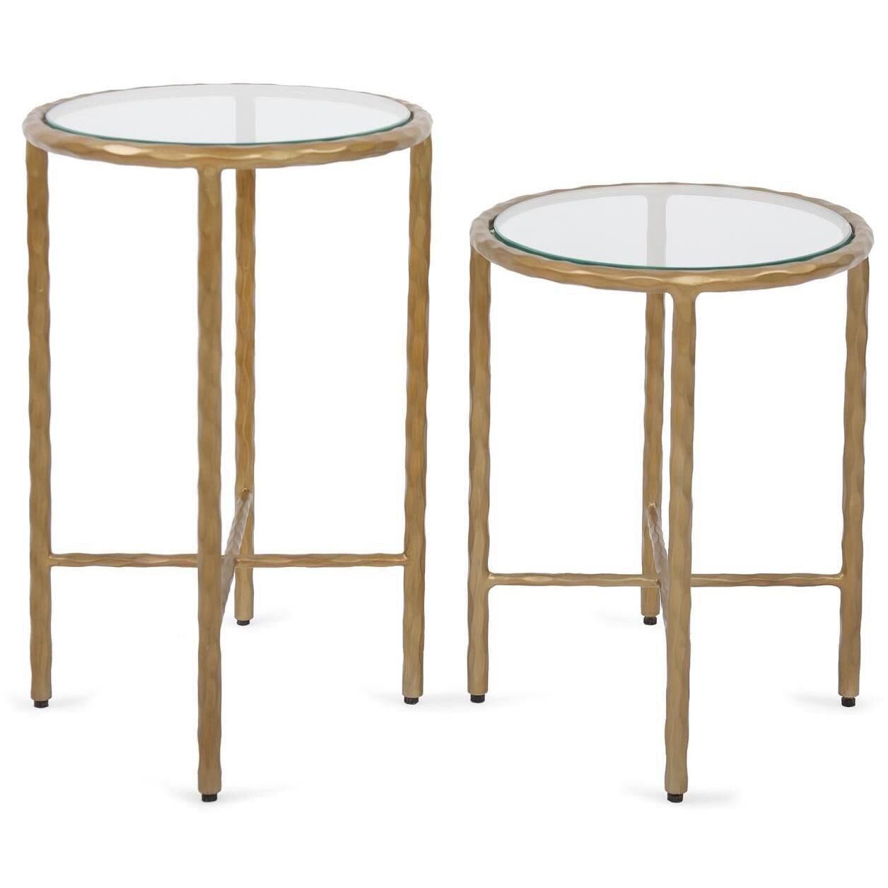 Tetro 22 X 18 inch Brass Nesting Tables
