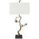 Shadows 33.5 inch 150 watt Antique Brass and Black Table Lamp Portable Light