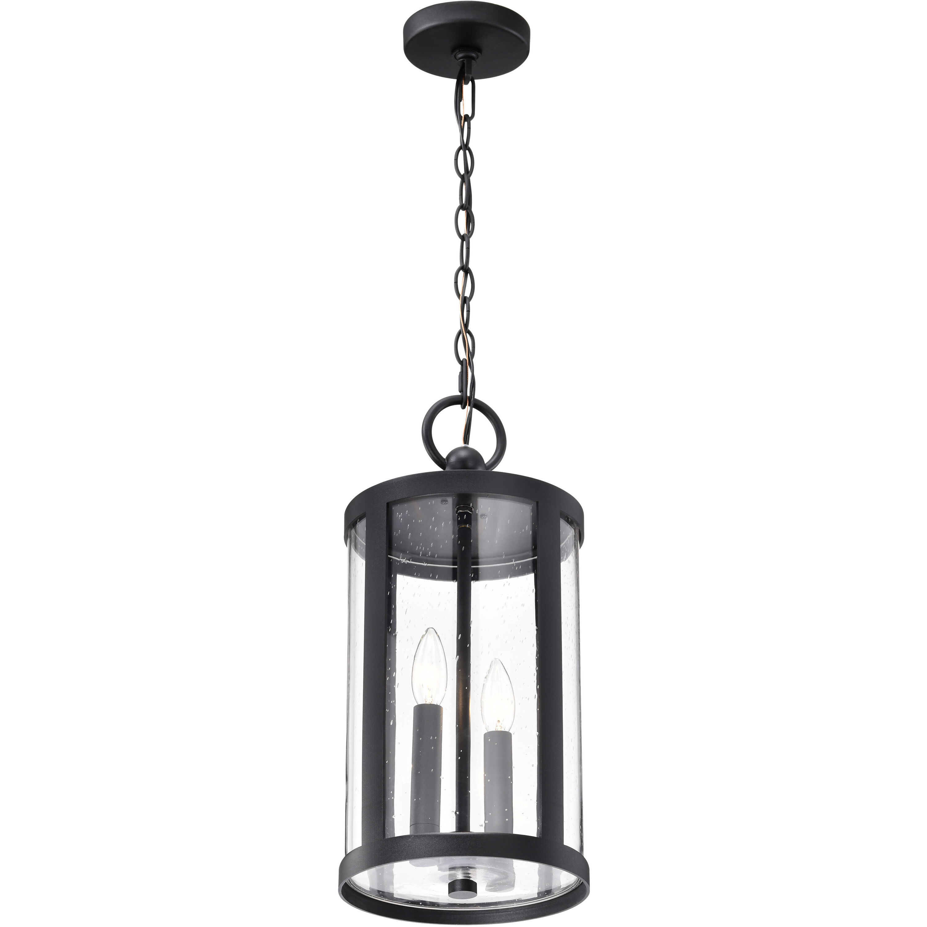 Broadstone 2 Light 8.63 inch Matte Black Outdoor Hanging Light
