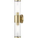 Banca 2 Light 4 inch Antique Brass ADA Vanity Sconce Wall Light