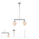 Franklin Restoration Small Oxford LED 24 inch Polished Chrome Chandelier Ceiling Light in Matte White Glass, Franklin Restoration