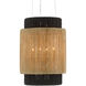 Viewforth 4 Light 14.75 inch Satin Black/Natural/Black/Smokewood Chandelier Ceiling Light
