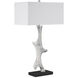 Devant 34.75 inch 150 watt White and Gray with Black Table Lamp Portable Light