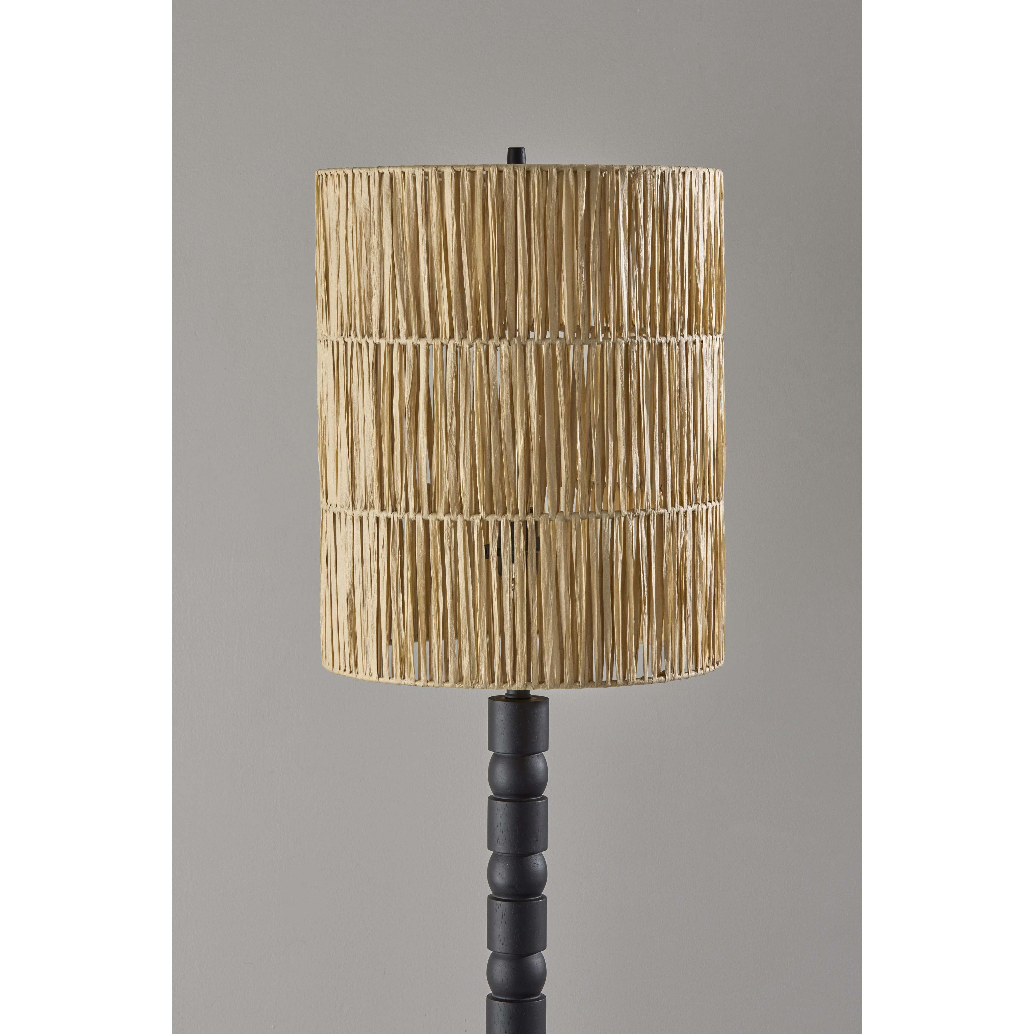 Norfolk 63 inch 100.00 watt Black Wood Floor Lamp Portable Light