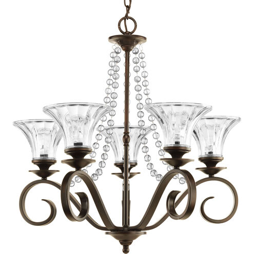 Bliss 5 Light 26 inch Antique Bronze Chandelier Ceiling Light