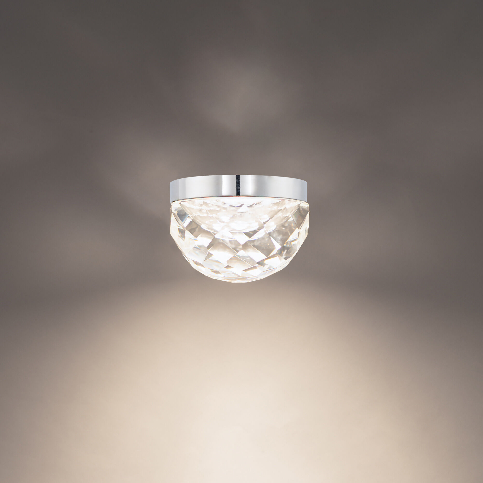 Cascade 1 Light 6 inch Polished Nickel Flush Mount Ceiling Light