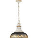 Kinsley 1 Light 14 inch Aged Galvanized Steel Pendant Ceiling Light in Antique Black Iron, Large