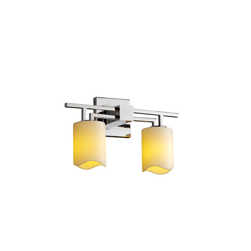 CandleAria LED 16 inch Matte Black Bath Bar Wall Light in 1400 Lm LED, Amber (CandleAria), Cylinder with Melted Rim, Aero