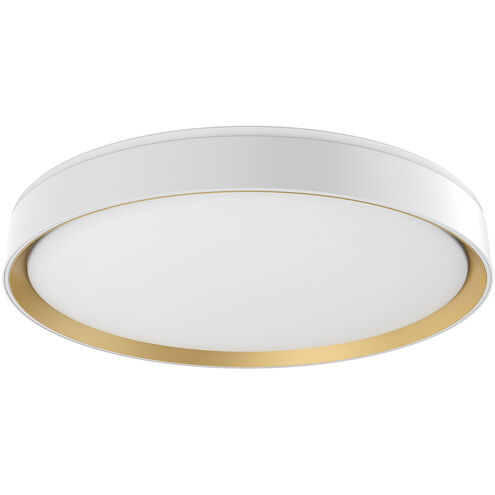 Essex 19.75 inch White and Gold Flush Mount Ceiling Light